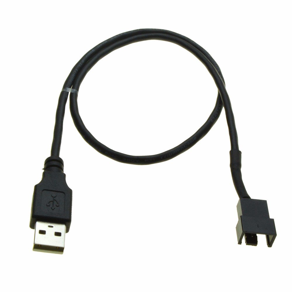 5V USB to 2Pin/3Pin/4Pin Fan Cable USB Heatsinks Cooling 22AWG Wire 50cm(1.64ft)