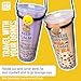 Yumbucha Reusable Boba Tumbler & Straw Set with Stainless Steel Straw - Reusable Bubble Tea Cups - Includes Cup Carrier, Sleeve & Boba Gifts - Gift for Boba Lovers & Tea Enthusiasts 2-Pack