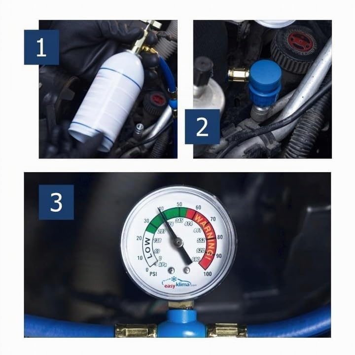 FixClima R1234yf 3-in-1 Airco-navulset – Met Koelmiddel, Olie + Sealstop, Koperen Slang, Manometer En Adapter – Ideaal Voor Auto's Vanaf 2016
