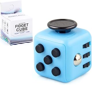Yeefunjoy Sensory Toy Fidget Cube Toy Stress Anxiety Relief Toy, Killing Time Finger Toy Office Classroom Toy Gift for Adults And Children - Blue Color