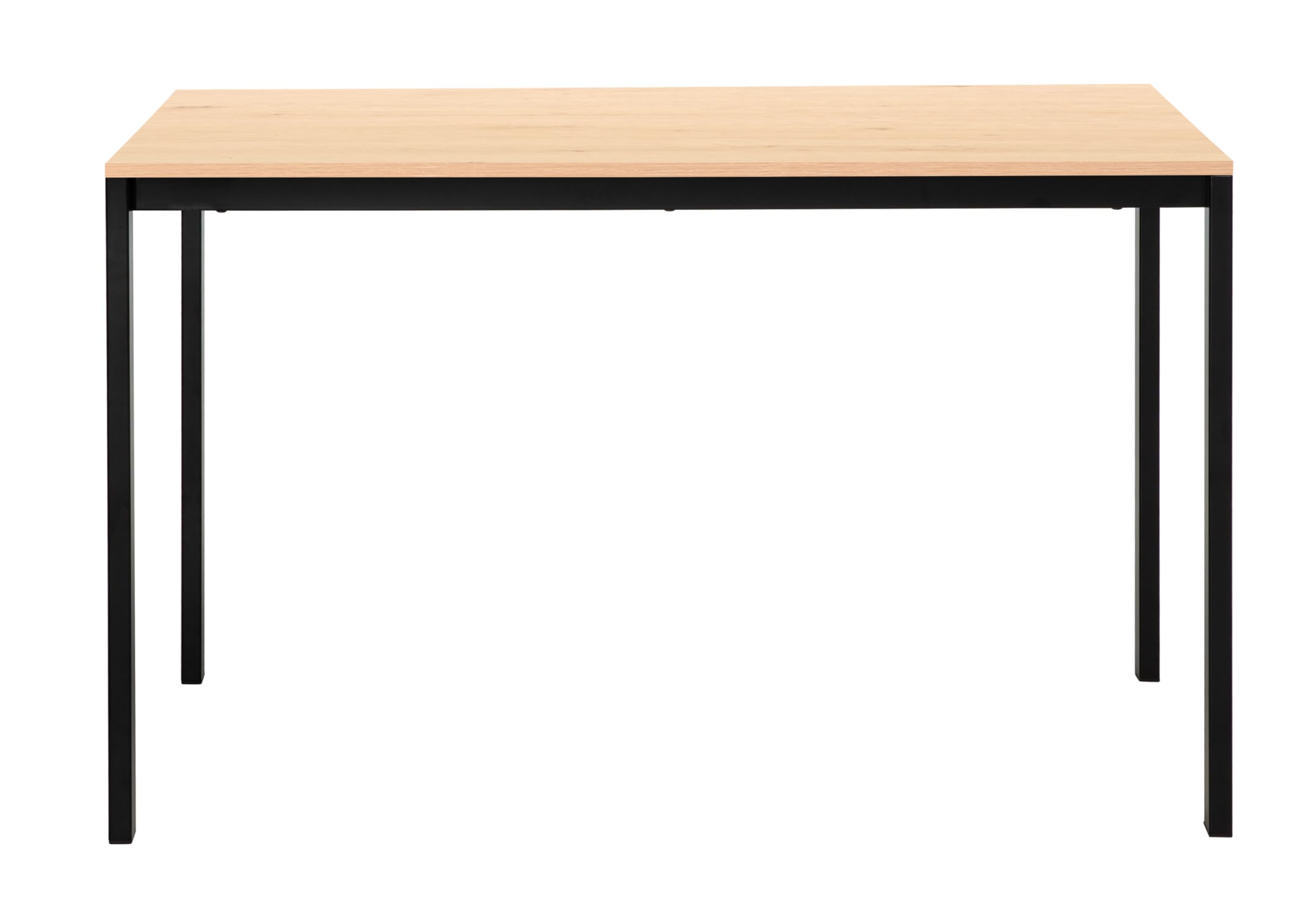 AVANTI TRENDSTORE Grosseto - Esstisch mit schwarzem Metallrahmen und laminierter Holzplatte. Erhältlich in 32 verschiedenen Größen. Maße LAP ca. 120 x 75 x 75 cm