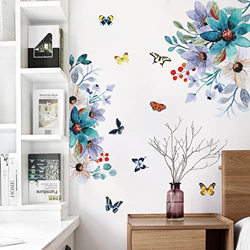 Vinilo Decorativo Floral Adhesivo para Pared 60x35 cm miniatura 3