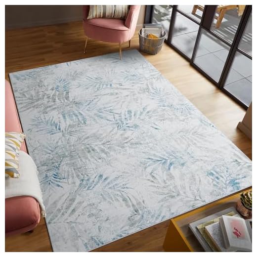 5x7 Area Rug Machine Washable Modern Abstract Printed Living Room Rugs