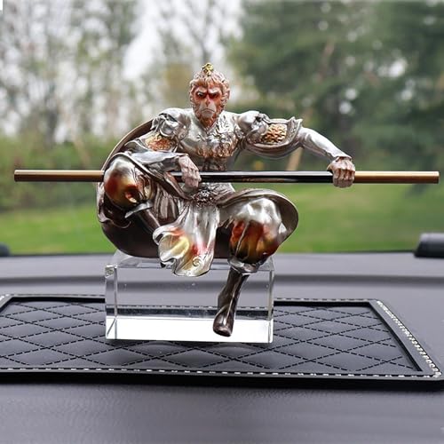 YUZDNM Wukong Figure, Black Myth Monkey King Statue, Sun Wukong Goku Action Figure, Staff, Aquarium Decor, Office Study Car Decoration