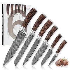 6pcs-Damascus Kitchen Knife Set