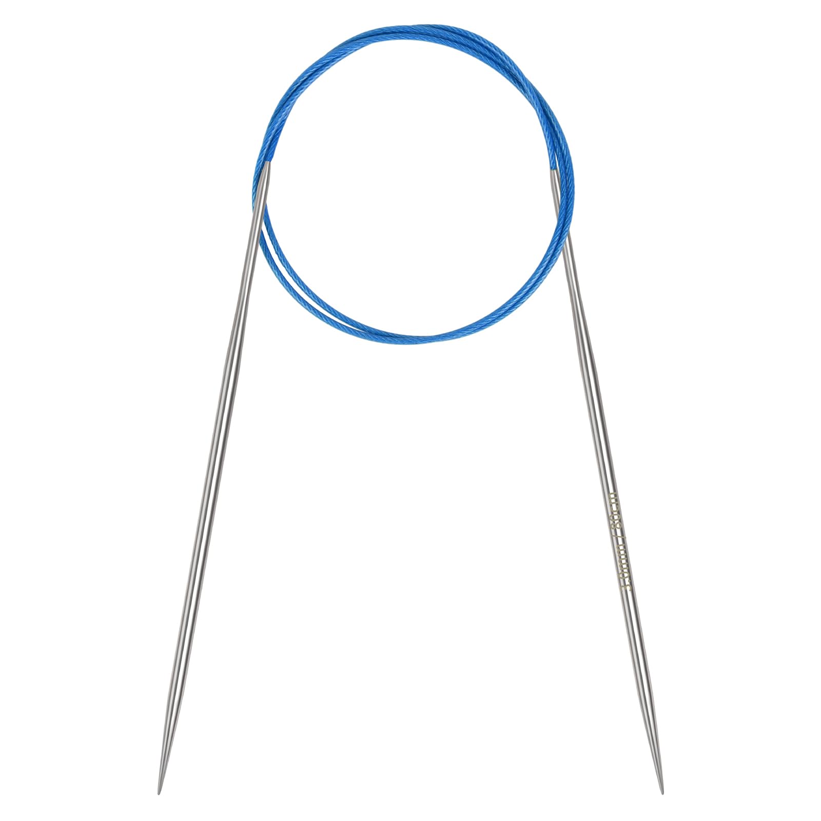 Coopay 3mm Circular Knitting Needles 80cm Long, Metal Circular Needles with Flexible Cable