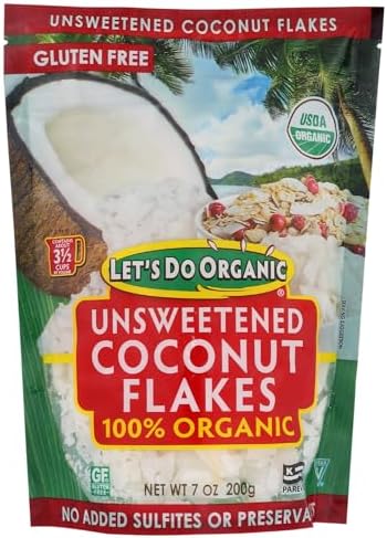 Let's Do Organic Unsweetened Coconut Flakes, 7 oz