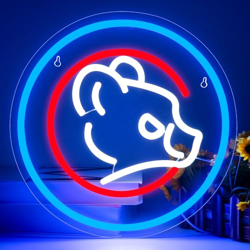 Image of Baseball Neon Sign for Wall Decor Baseball LED Light Up Sign Sports Signs Baseball Decor for Bedroom Boys Room Neon Signs for Man Cave Baseball Gifts for Fans Men Teens Size13.4 * 13.4in(FMXD137)