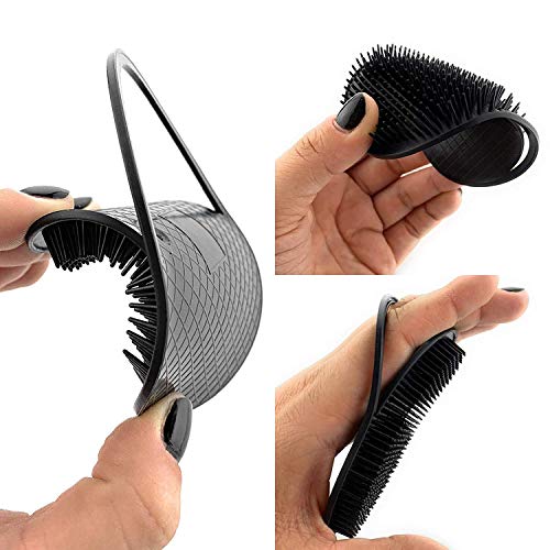 Combo de 6 Peines y Cepillo Negro para Barba y Cabello miniatura 4