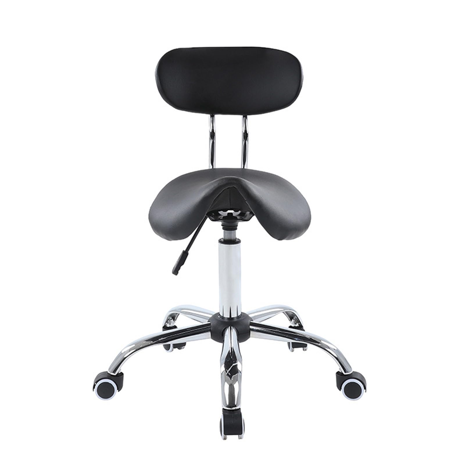 Tabouret selle robuste noir avec dossier ergonomique confort durable