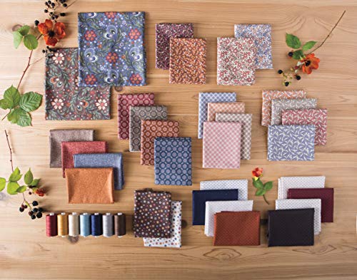 Connecting Threads Print Collection Precut Quilting Fabric Bundle 10" Squares (Arcadian Dusk)