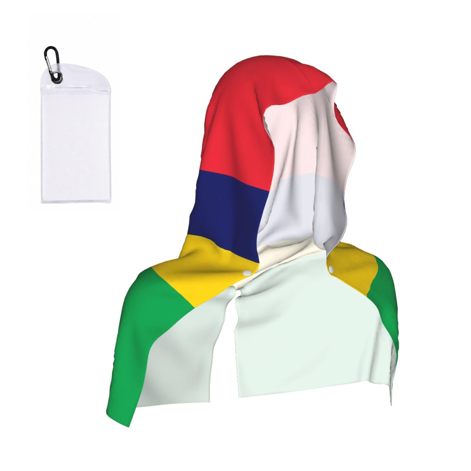 ZQYTGFDC Flag of Mauritius Cooling hooded towels are suitable for summer sports, running, outdoor work, and gardening.