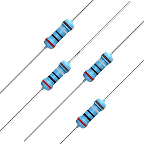 California JOS 100 resistencias de 2 ohmios de 14 W (0.25 vatios)  1% resistencias fijas de película metálica, más de 189 valores múltiples de