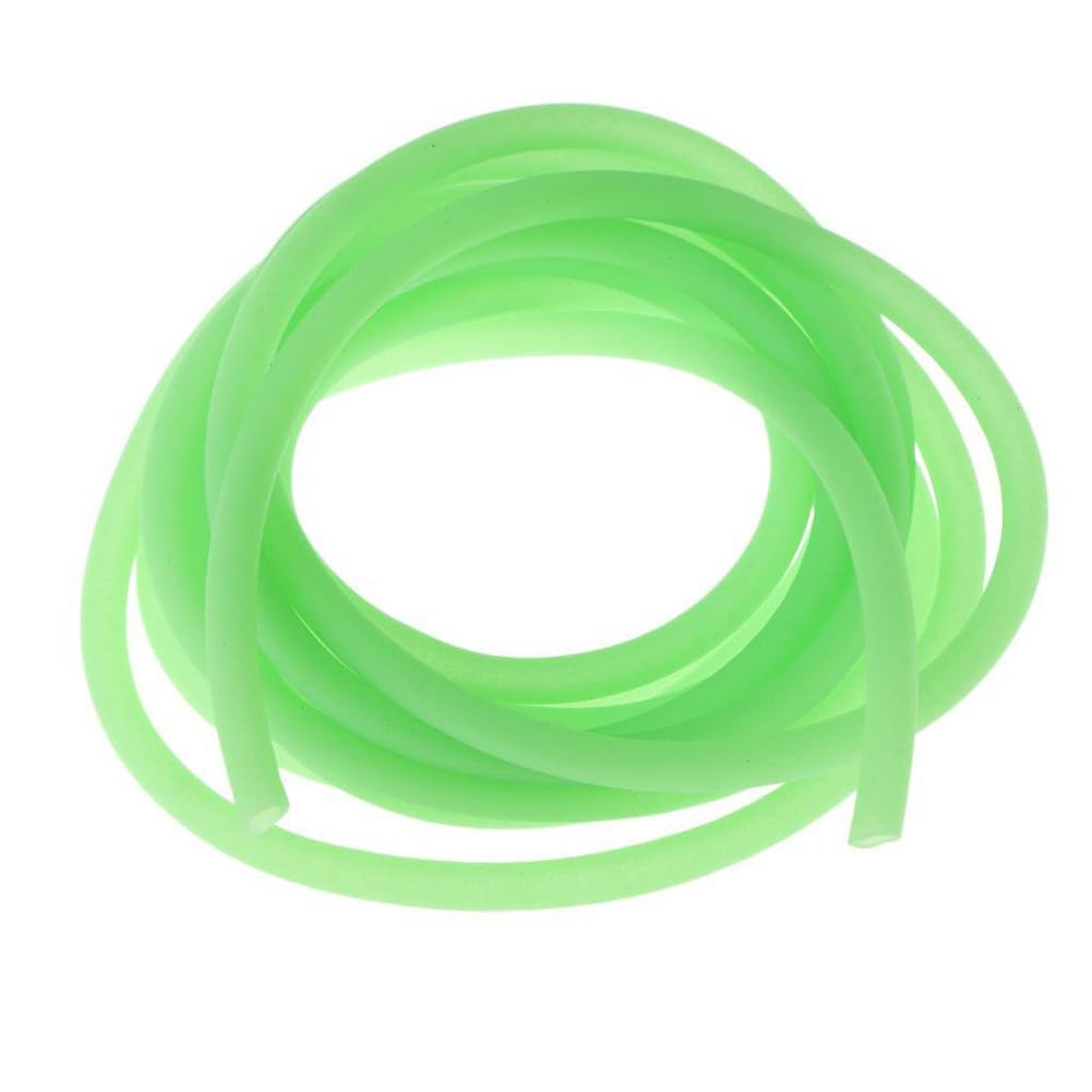Gaine lumineuse en silicone anti-rig de 2 m pour fil de pêche en haute mer Vert