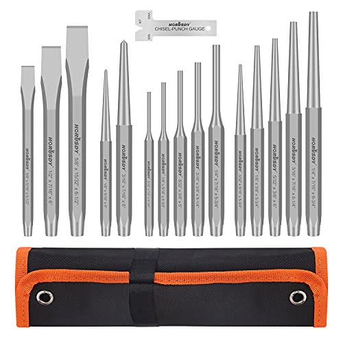 SEDY 16-Piece Punch and Chisel Set, Including Taper Punch, Cold Chisels, Pin Punch, Center Punch