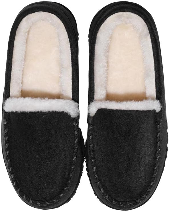 HOMEHOT Boys Moccasin Slippers Memory Foam Kids House Shoes- Nonslip Indoor & Outdoor - Image 6