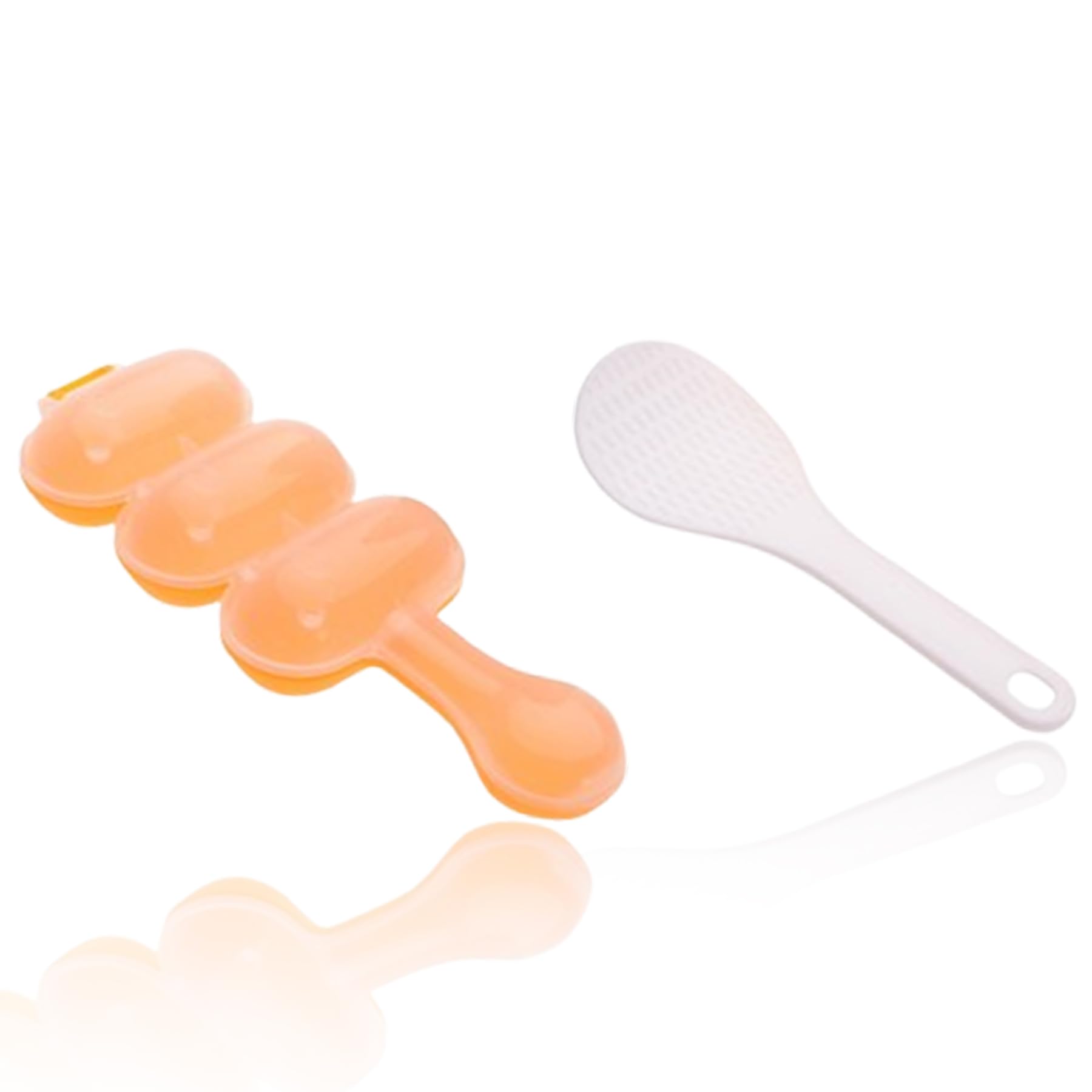 Sweet seven Create Adorable Ball-shaped Rice Meals with Rice Ball Mold and Shaker Set! Easy DIY Lunch Fun, Ideal for Kids. Includes Mini Rice Scoop for Convenient Molding.