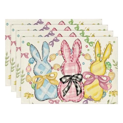 Artoid Mode Bunny Rabbit Placemats Cover