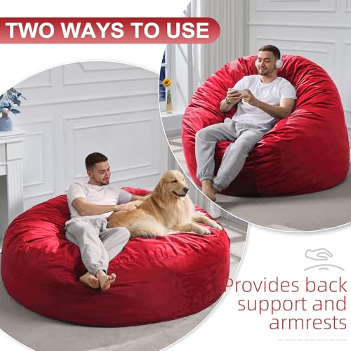 Image of Hobestluk Giant Bean Bag Chairs 6FT Oversized BeanBag Chair for Adult Jumbo