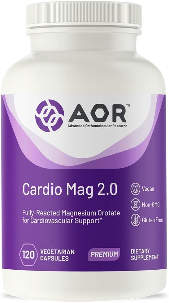 Cardio Mag 2.0 Magnesium Orotate 120 Vegan Capsules, 30-120 Day Supply for Muscle & Bone Support