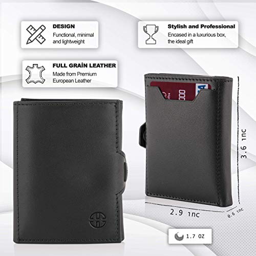 TRUSADOR Verona Unisex Rfid Trifold Leather Wallets Front Pocket Wallet4