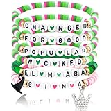 6 pulseras de la amistad, regalos de festival verde y rosa para cumpleaños de fanáticos, pulseras y regalos de fiesta para los fanáticos