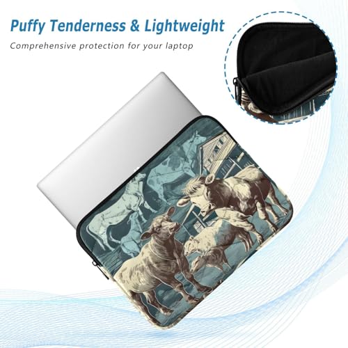 Funda para portátil 13-14 pulg animal vintage impermeable miniatura 5
