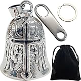 Motorcycle Bell Black Cruciform - for Bikers, Riders and Pets, Safe Driving Pendant. Good Luck Bell(Black)