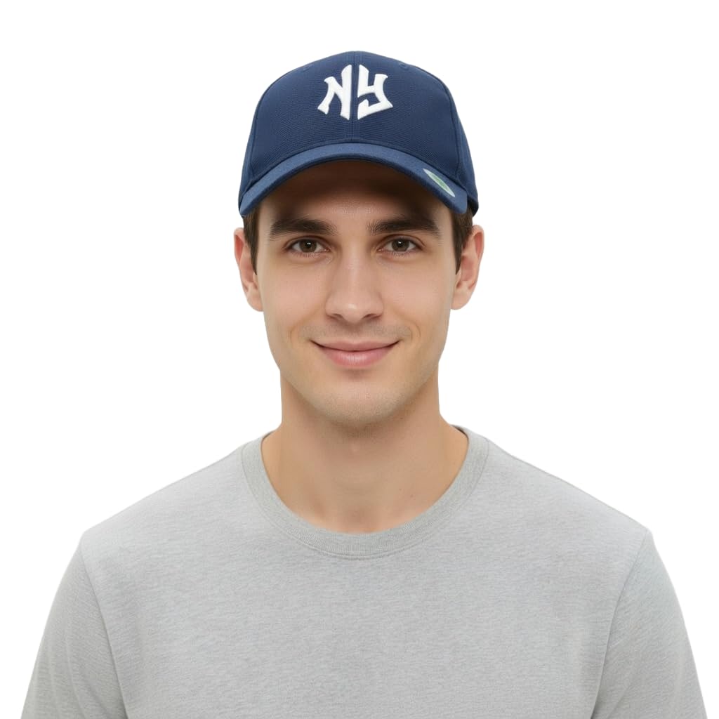 Men Cotton Baseball Cap Adjustable Dad Hat Outdoor Sports Sun Protection New York Style Embroidered Summer Hat-image-48