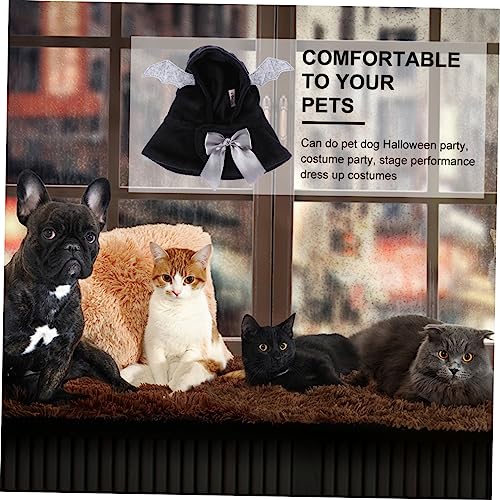 Capa para perro con capucha alas de murciélago para Navidad miniatura 2