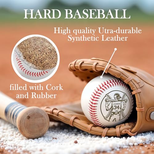 Image of Personalized Baseball Ball with Custom Name, Engraved Ball, Personalized Baseball Gifts for Team, Coach, Player, Senior, Custom Award Trophy, Engraved Gift Thank You Coach