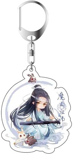 Vista 4 de Mo Dao Zu Shi - Llavero con colgante de acrílico de doble cara, 1 unidad, figura de dibujos animados, Wei Wuxian LAN Zhan (F)
