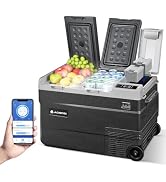AAOBOSI 43L Portable Electric Car Refrigerator, Model WD45, showing internal compartments
