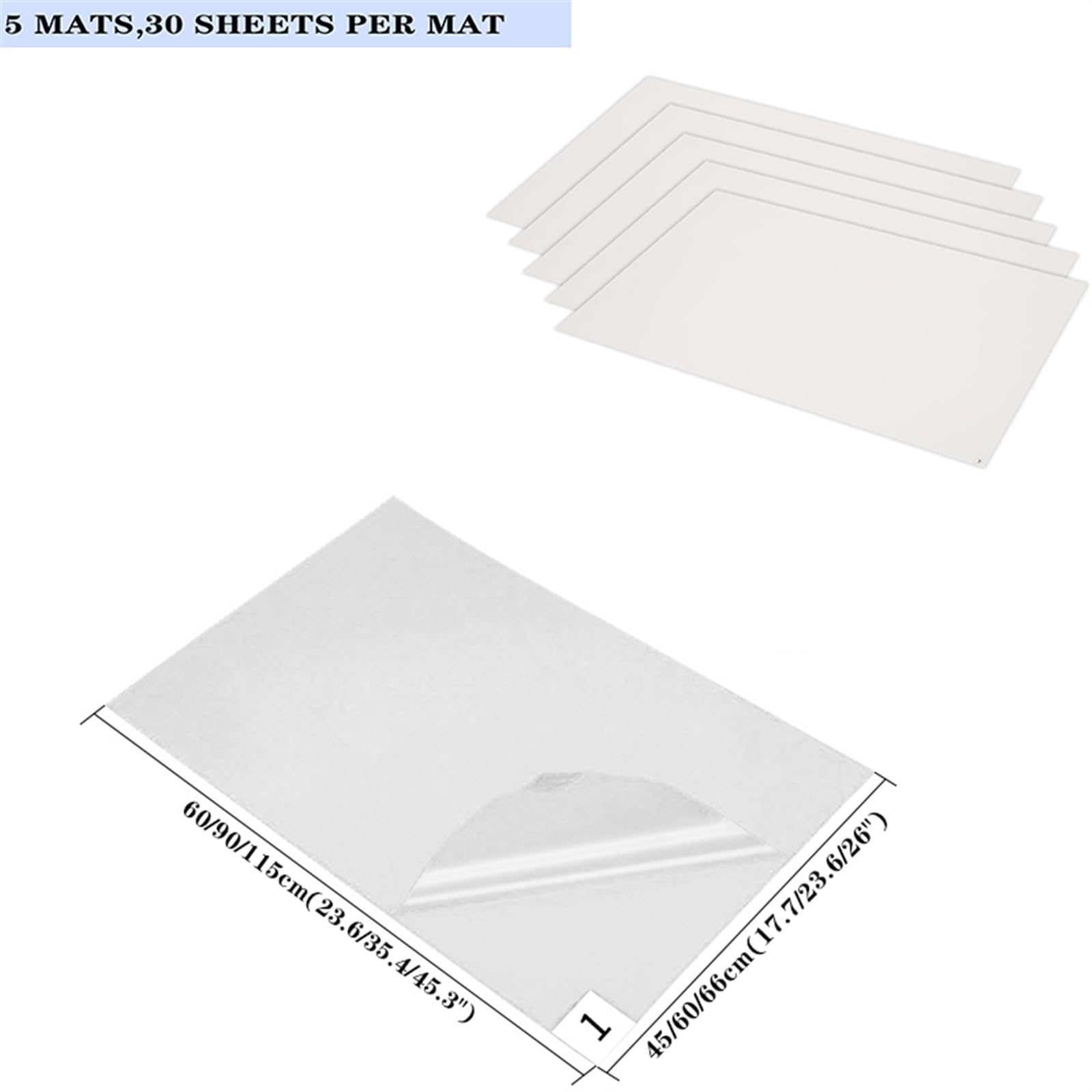 Reinraum-Klebematte, 150 Blatt Klebematten - Klebematte for Labore, Wohnungen, Baustellen und mehr - Entfernen Sie Staub und Schmutz von Schuhen und Geräterädern(Natural,45x90cm/17.7x35.4in)