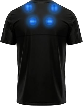 MEGELIN T-Shirt for Men to Relief Back Black