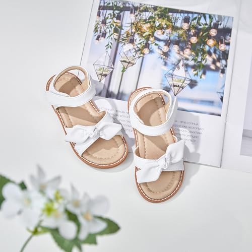 Image of ESTINE Toddler /Little Kid Girls Bow Open Toe Flat Evening Dress Sandals