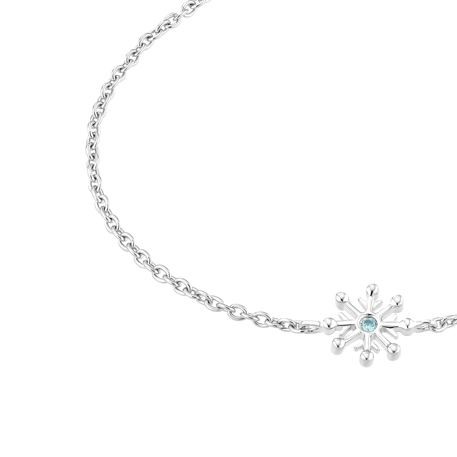 PRINZESSIN LILLIFEE - Bracciale da Ragazza in Argento 925 - con Zircone - Ciondolo a Fiocco di Neve - PLI-B0003