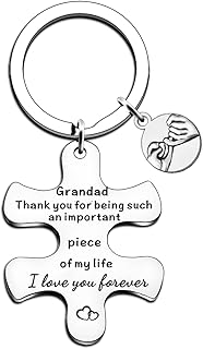 Grandad Gifts -Grandad Gifts from Grandchildren Gifts for Grandad Birthday Christmas Fathers Day Present Piece Keyring