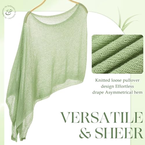 Image of Women Sheer Poncho Shrug Summer Sheer Blouse Top Lightweight Poncho Bolero for Evening Dress