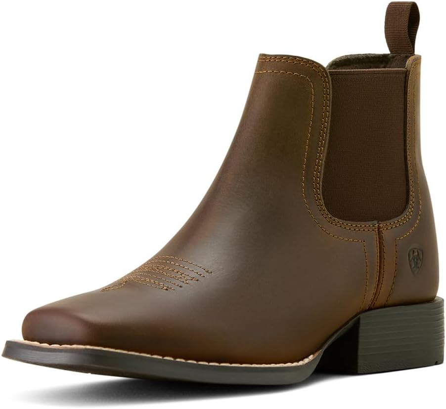 ARIAT mens Booker Chelsea Wide Square Toe Western Boot