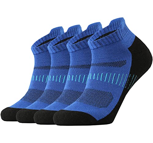 KMM Men's Merino Wool No Show Ankle Socks with Cushion Low Tab Summer for Outdoor Hiking Golf Loafer Sneaker Trail Running