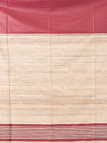 rachbai maroon tussar silk saree in tussar silk – image 5