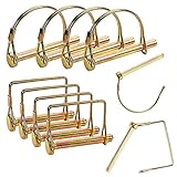 Shaft Locking Pin, ETSAMOR 10pcs Trailer Coupler Pin with 1/4 Inch Diameter for Farm, Trailers, Wagons, Hitches, Couplers, Towing, Lawn, and Garden (Gold)