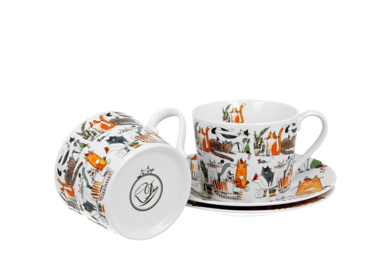 Duo Animals CAT'S WORLD Set of 2 cups 230 ml – Lazy Cats with
