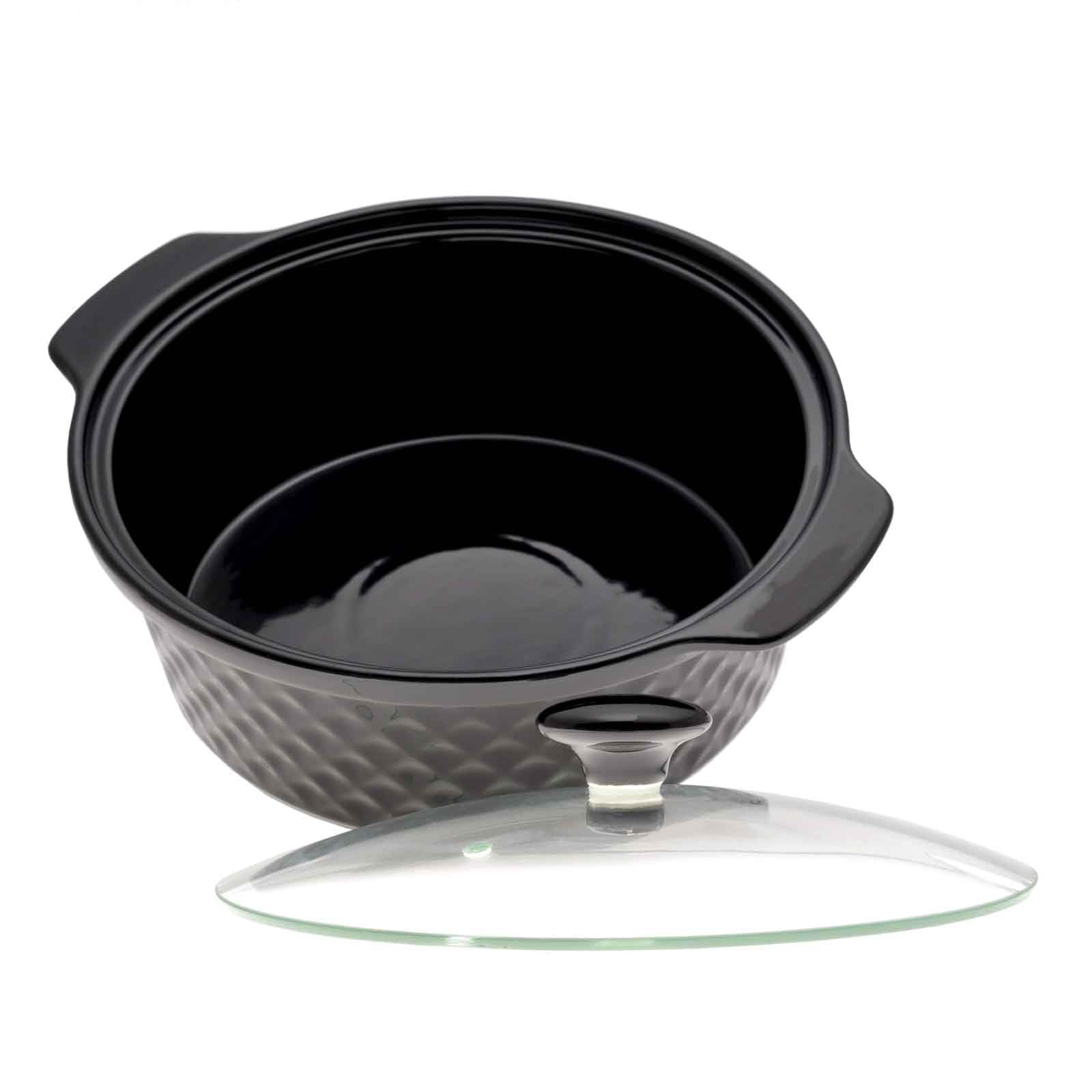 4BIG.fun Speisewärmer aus Keramik 2,3 L Chafing Dish Buffet-Set Keramik-Chafer Buffetwärmer Warmhaltebehälter Speisenwärmer Wärmebehälter