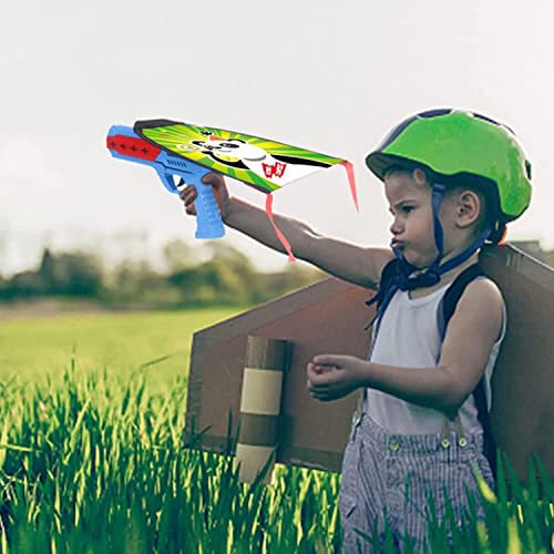 Kite Launcher Toys 2023 New Launcher Ejection Kite Beach Toy Set, Outdoor Beach Kite Toy For Water Game And Party Favors Kids Birthday Gift For 3+ Years Old Kids (Blue, With 2 Random Kites) #TOP1