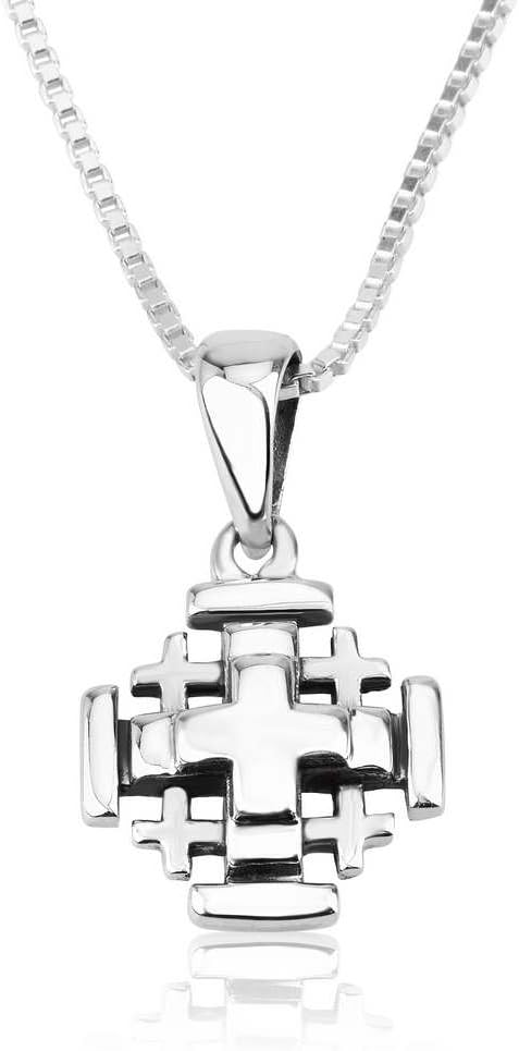 Marina Jewellery Real 925 Sterling Silver Chain Pendant Necklace, 18 Inch Box Chain (Various Designs)