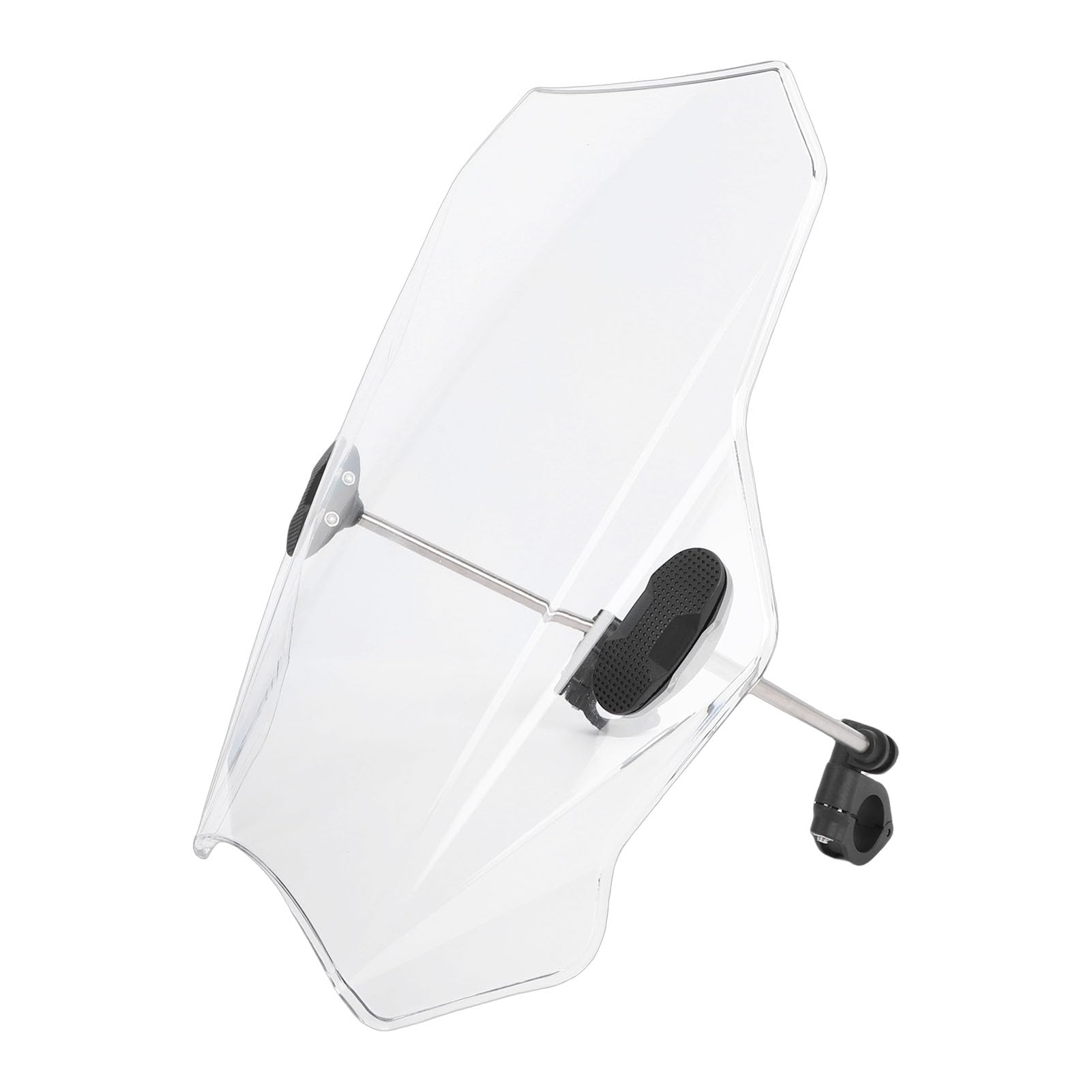Cocoarm Deflettore d'Aria Anteriore per Moto, Parabrezza Trasparente Regolabile per con Plastica ABS Compatibile con Manubri da 22mm 25mm 28mm