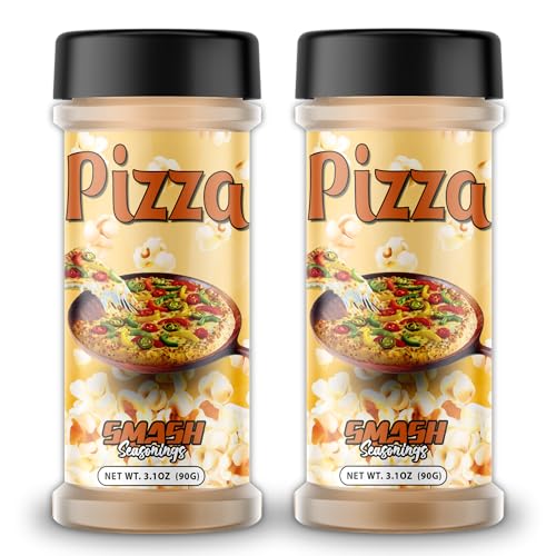 Pizza Popcorn Seasoning Shaker – 2 Pack Bold Pizza-Inspired Popcorn Blend with Tomato Powder
