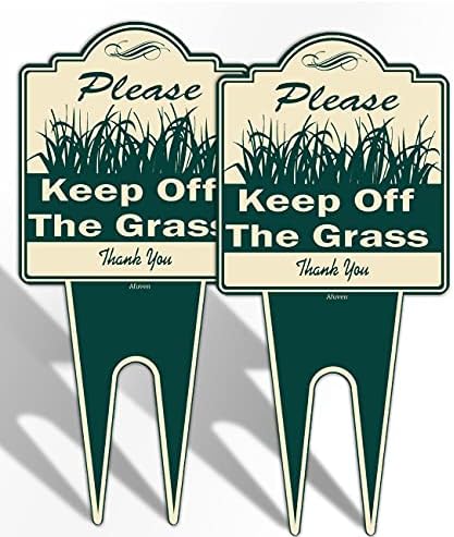 Amazon.com : Please Keep Off The Grass Aluminum Yard Sign 10x14 : Patio ...